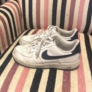 Blue and white Nike Air Force 1 size 9.5